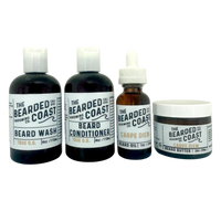 Full Carpe Diem beard care kit including beard wash, conditioner, beard oil, and beard butter from The Bearded Coast.