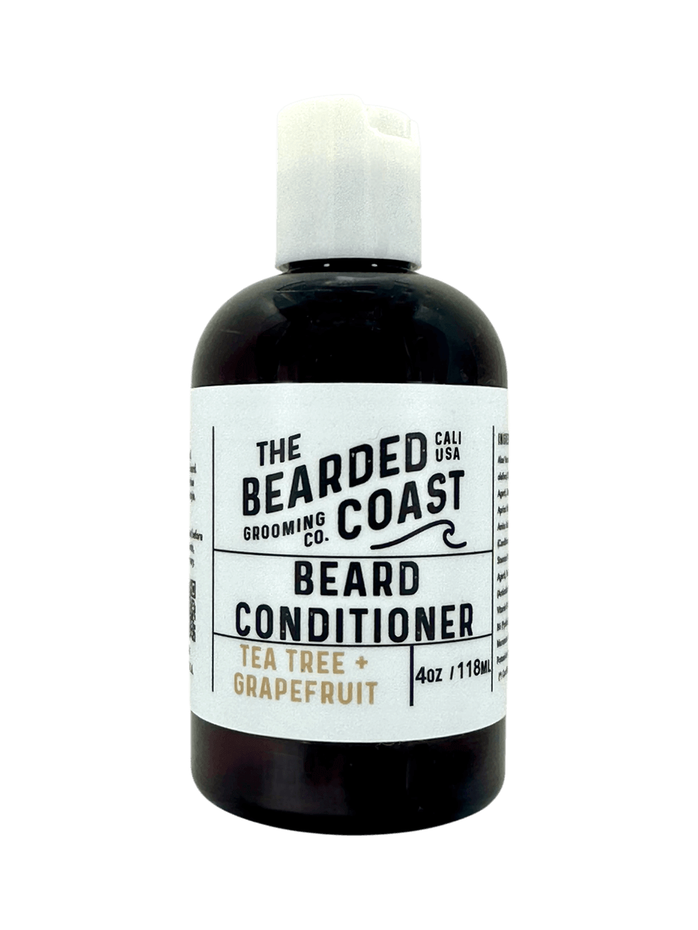 4oz bottle of Tea Tree + Grapefruit beard conditioner by The Bearded Coast