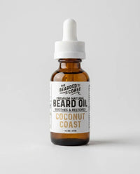Coconut Coast Beard Oil - Toasted Coconut, Driftwood, Sea Salt, Lime bottle from The Bearded Coast, 1 oz.