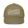 Jungle baseball cap with “The Bearded Coast Grooming Co.” embroidered in white on the front.