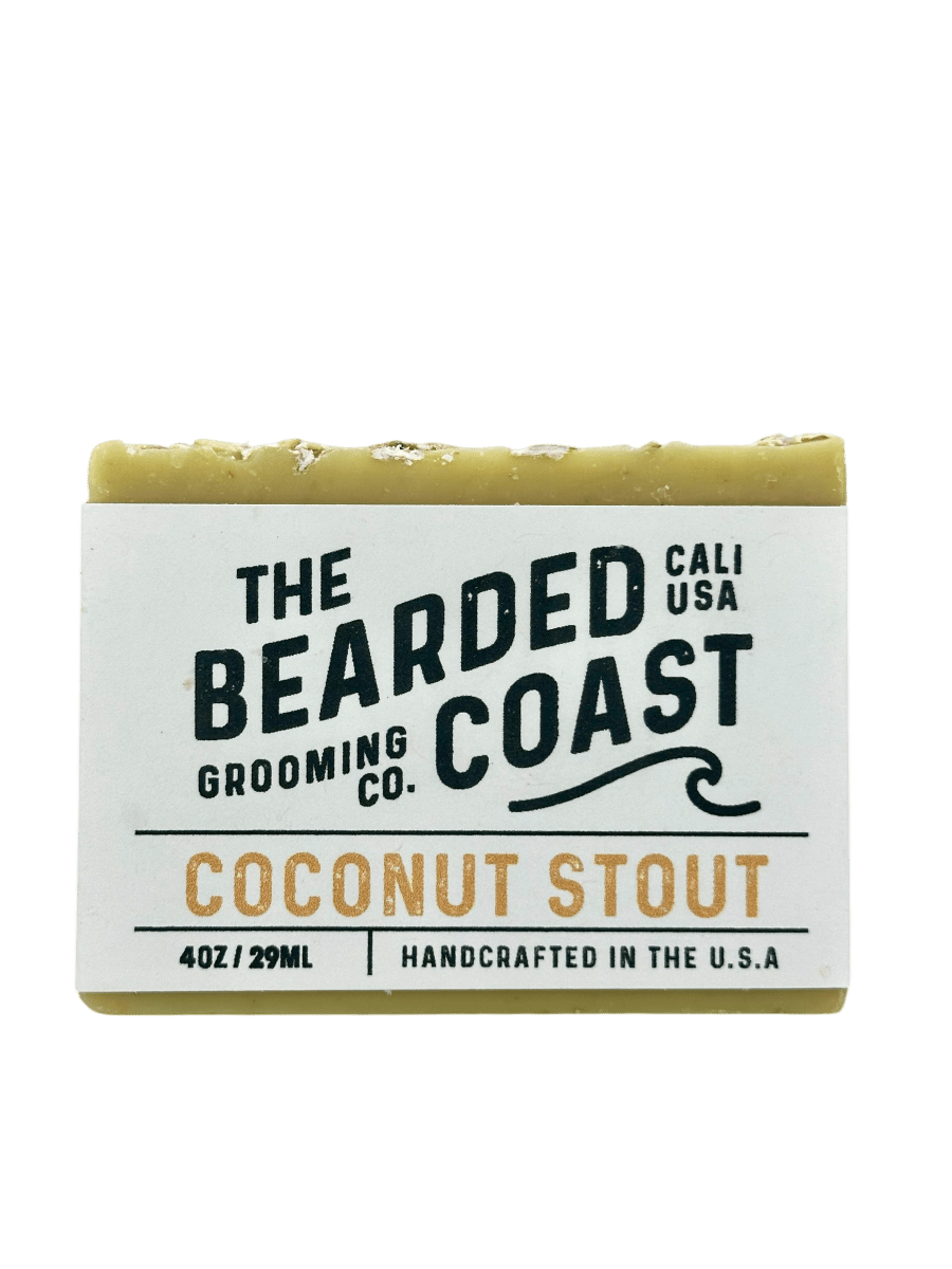 Creamy Organic Coconut Stout Natural Beard and Body Wash Bar made by Bearded Coast