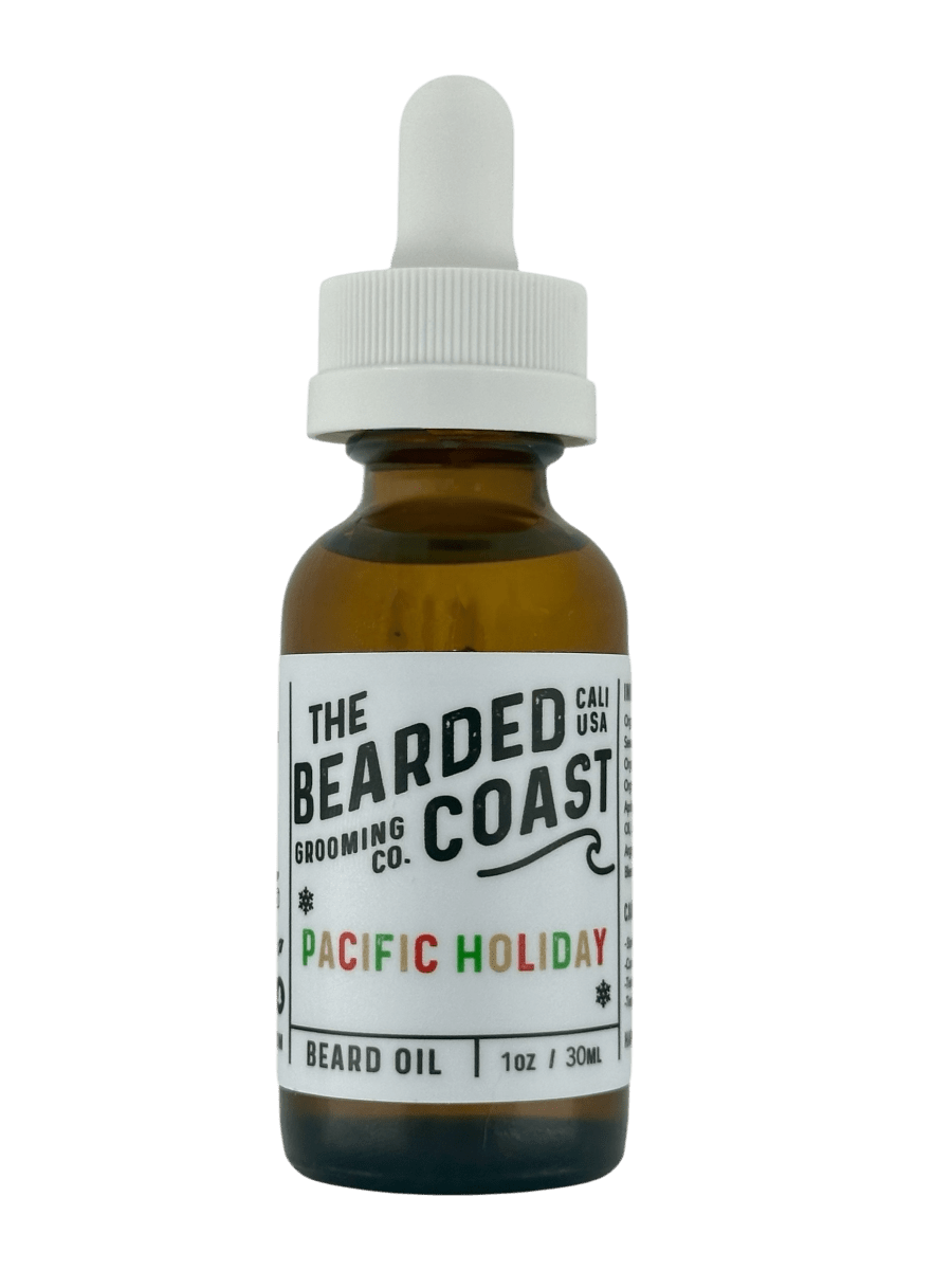 Pacific Holiday Beard Oil - Balsam Fir, Citrus, Vanilla - Bearded Coast Grooming Co.