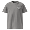 Radical Left Scum Club all gender organic ribbed neck t-shirt in gray with Bearded Coast logo.
